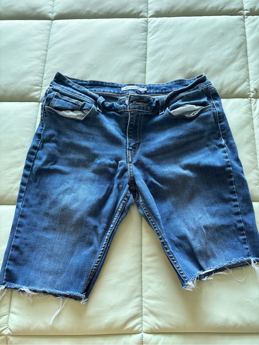 Levi's Dark Blue Denim Jean Shorts